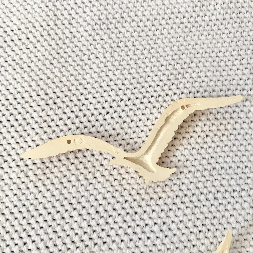 Homco Syroco 3 Piece Flying Seagulls Two Tone Cream Brown Wall Decor Vintage - Picture 7 of 10